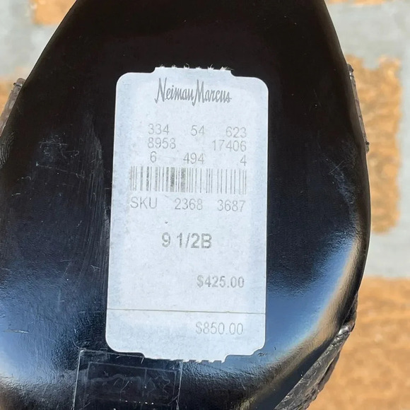 Lanvin Paris cylinder heel pewter shoes 39.5 - Picture 13 of 14